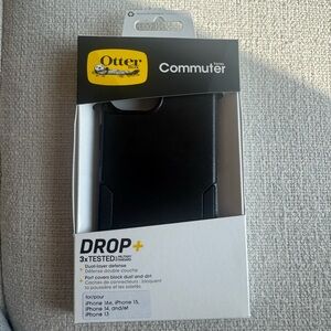 NWT Otterbox iPhone Case Black Commuter Series , for iPhone 16e, 15, 14, 13